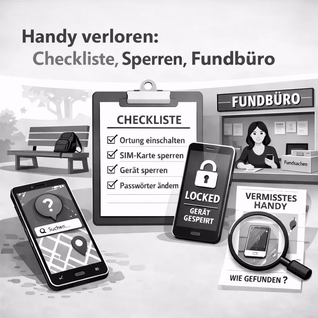 Handy verloren: Checkliste, Sperren, Fundbüro