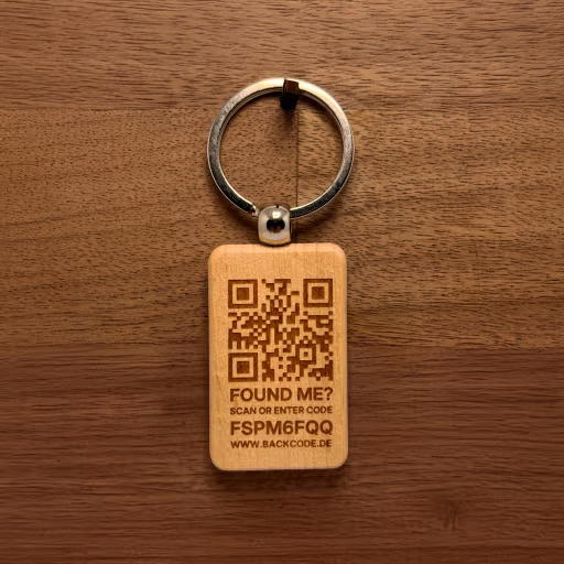 BackCode Schlüsselanhänger – Holz